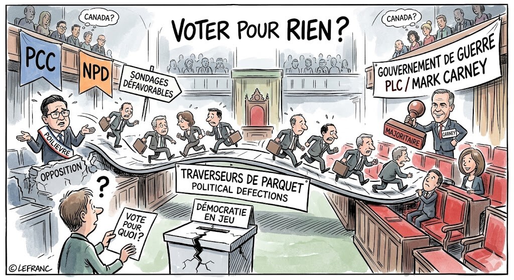 La Chambre des communes à Ottawa et des députés qui s'allient à tous les partis.